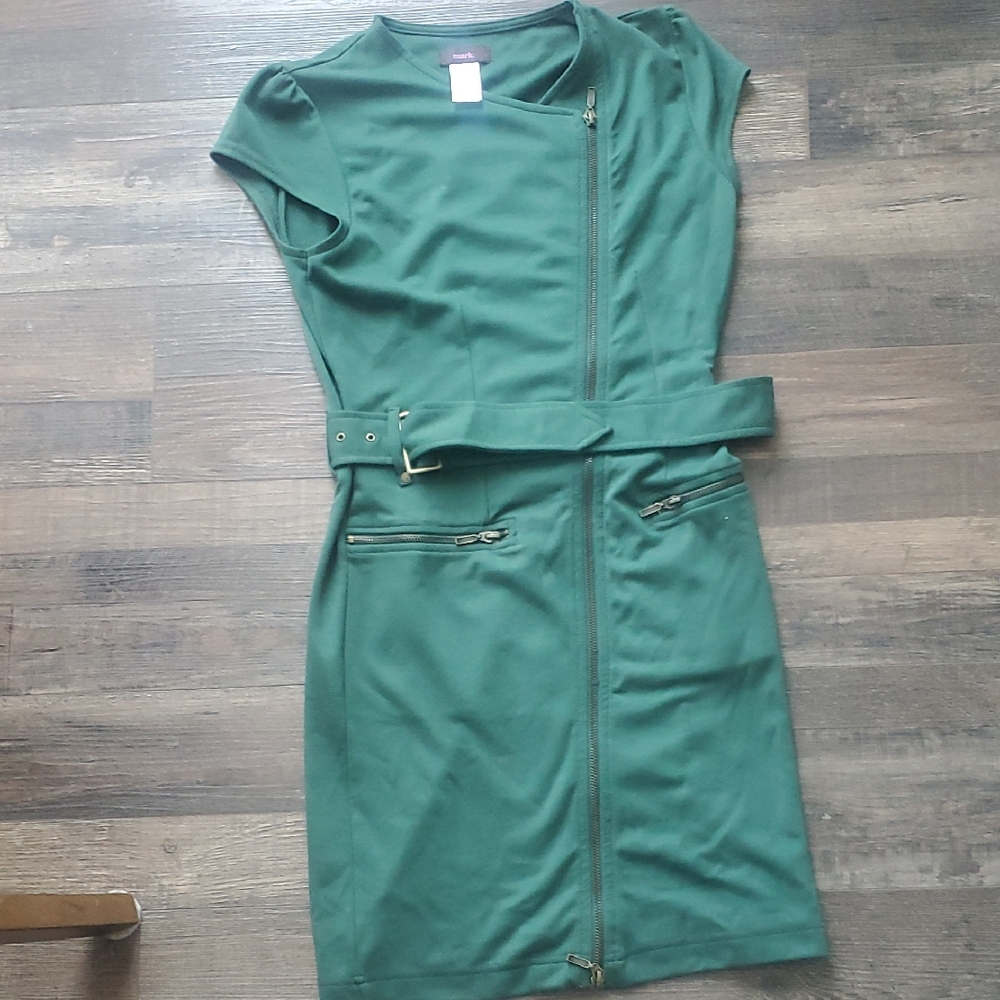 Mark by Avon Fashions Forest Green Zip-Front Dress – Size   Small